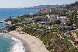Beachfront property along the coast of California.